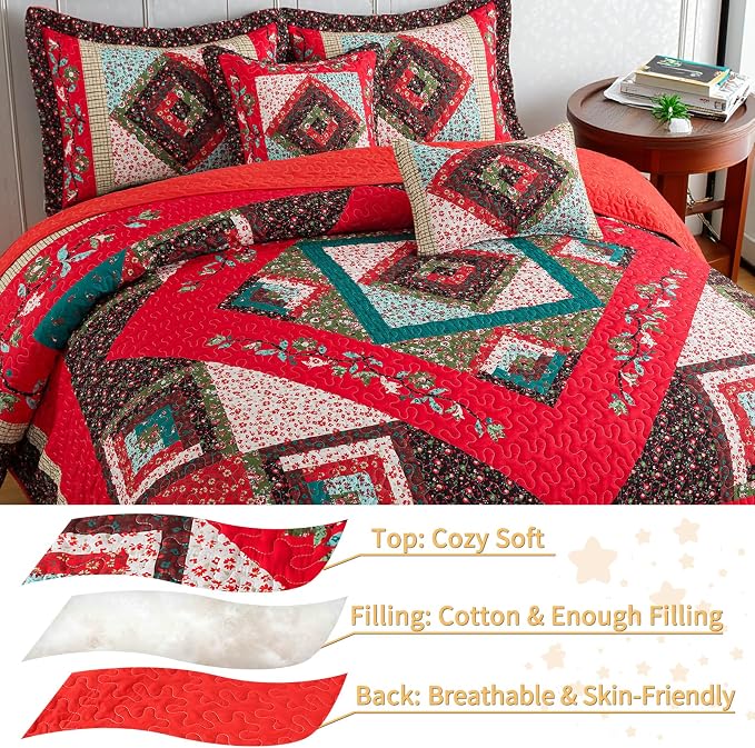 VAPUTAR Cotton California King Quilt - Image 4