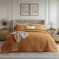 Bedsure Twin/Twin XL Quilt Bedspread, Lightweight Comforter, Honey Caramel | by Unknown