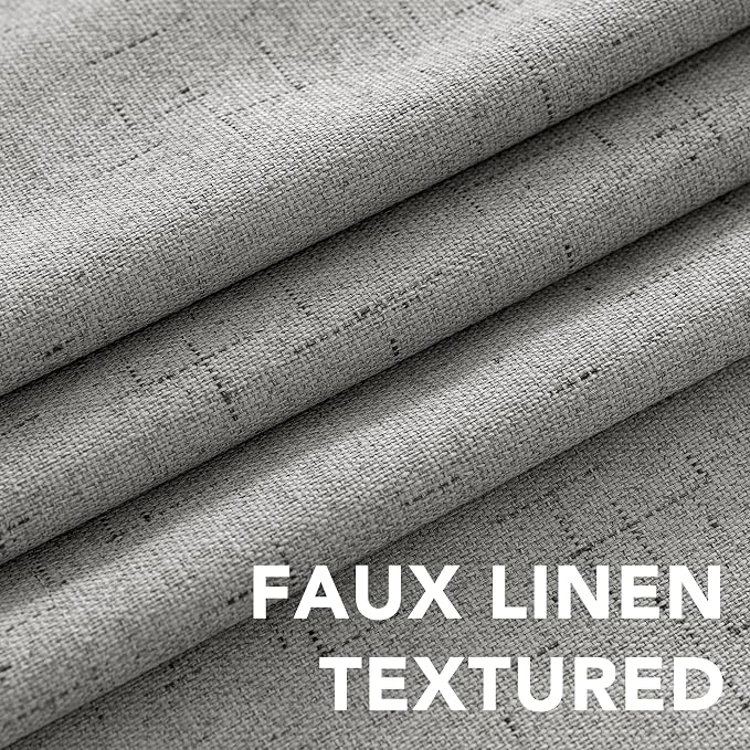 H.VERSAILTEX Linen Blackout Curtains 72 Inches Long 100% Blackout Thermal - Image 4