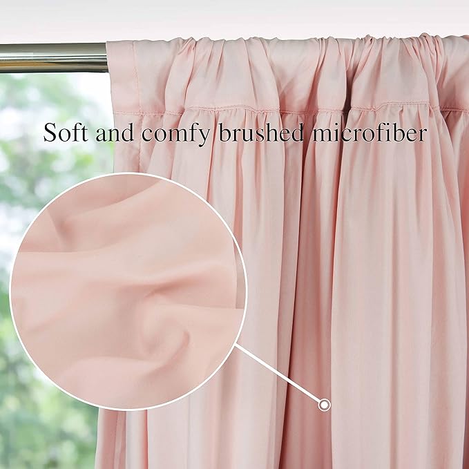 Blackout Window Curtains, Rustic Rod Pocket Drapes - Image 3