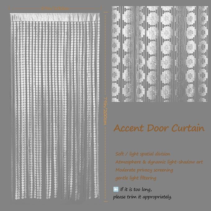 Vintage Copper Coin Pattern Door Curtain - Image 3