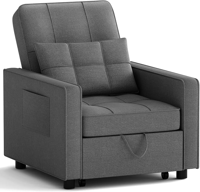 JUMMICO Sleeper Chair, 3-in-1 Convertible Sleeper Sofa Bed - Image 7