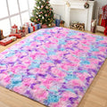 Soft Rainbow Rug for Girls Room, Cute Fluffy Girls Bedroom Rugs, 4x6 Feet by Tepook