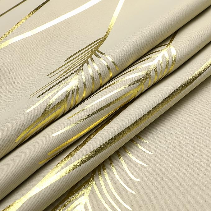 Window Curtains 96 Inch Extra Long Blackout Curtains Palm Tree and Wheat - Image 8