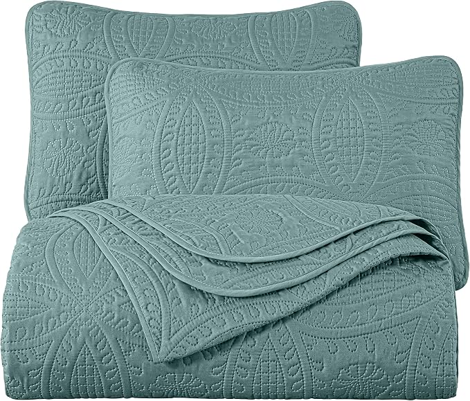 Chezmoi Collection Austin 3-piece Oversized Bedspread Coverlet Set - Image 4