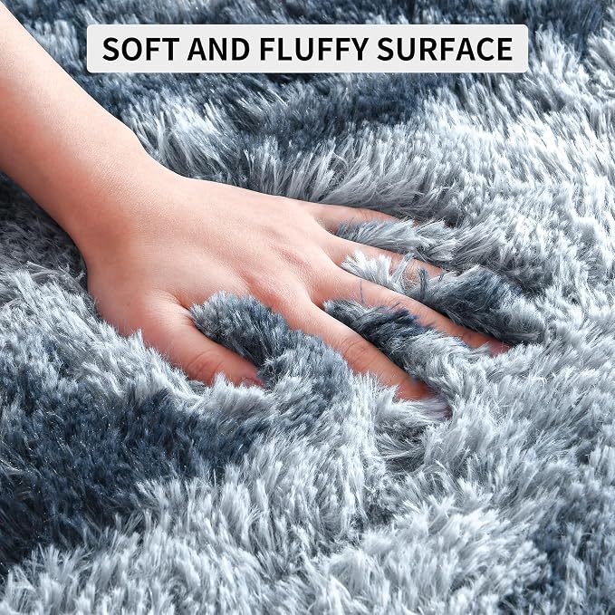 Soft Fluffy Rugs for Living Room, 5x8 Shaggy Area Rug for Bedroom, Modern Shag - Image 7
