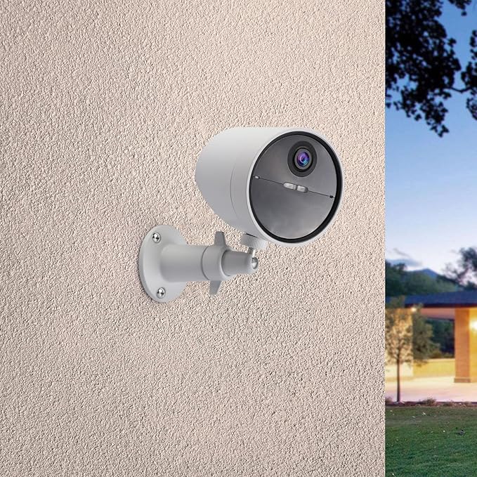 UYODM 2 Pack Wall Mount Holder Compatible with SimpliSafe Outdoor Security Camera, 360°Rotation Security Bracket with 1/4 Screw Thread , Camera Not Included (White)