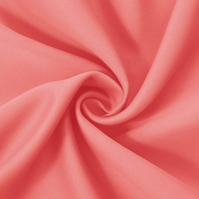 Blackout Curtains 66 x 84 inch/Coral Curtains Set of 2 Panels/Thermal Insulated - Image 5
