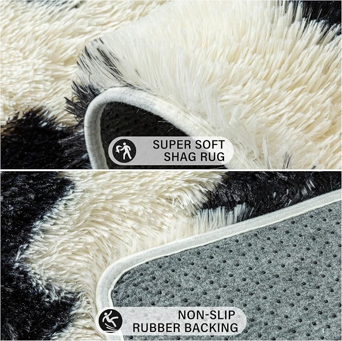 Soft Shag Rug 6x9 for Living Room High Pile Non-Slip Fluffy Carpet | Machine - Image 6