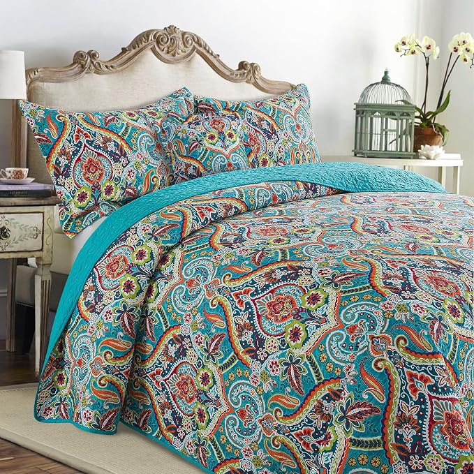 VAPUTAR Cotton Quilt King Bedding Set - Image 3