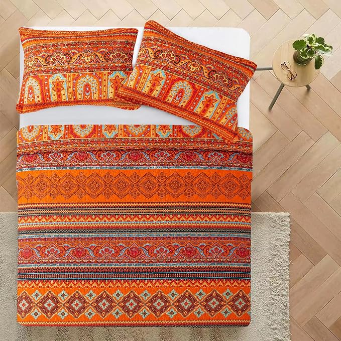 VAPUTAR Quilt California King Size Bedding Set, 100% Cotton Face King Quilt | - Image 7