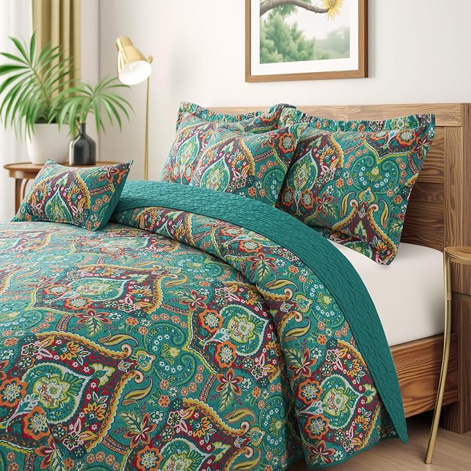 VAPUTAR 100% Cotton Face King Quilt Bedding Set - Image 7