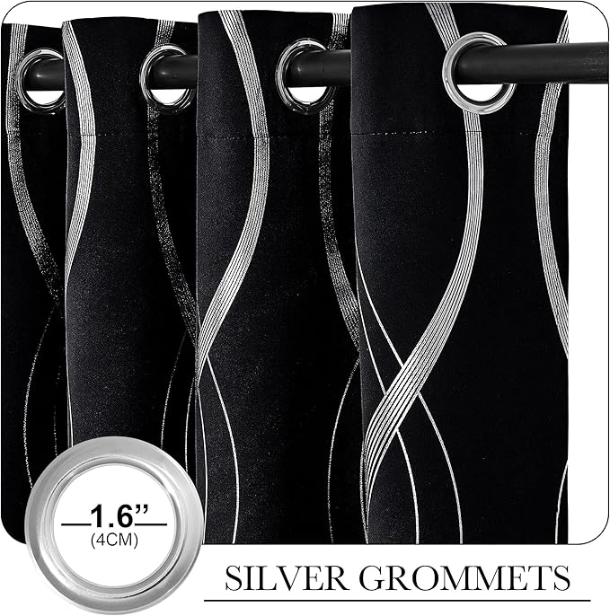 NICETOWN Black Out Curtains for Small Window, 2 Panels, 42 inches Wide by 40 - Image 3