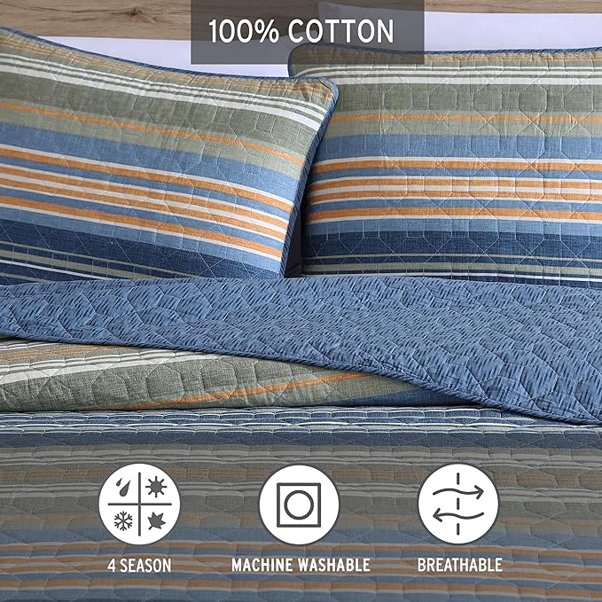 Eddie Bauer - Full/Queen Quilt Set, Reversible Cotton Bedding - Image 6