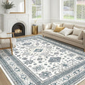 cotiled 8x10 Area Rug for Living Room, Traditional, Powder Blue | Soft by COTILED