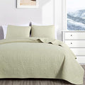 Chezmoi Collection Austin Queen Bedspread Set 3-Piece Pinsonic Quilted by ChezmoiCollection