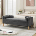 Aoiy & Wifon 65.35" W End of Bed Bench King Size, Upholstered Large Storage by AoiyWifon
