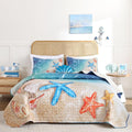weigelia Coastal Quilt King Size, Beach Lightweight Summer Bedding | Starfish by WEIGELIA