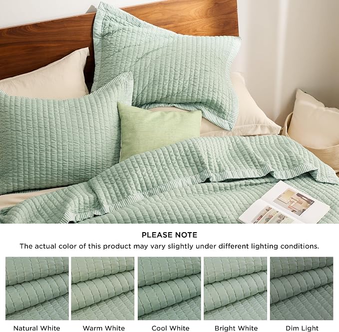Bedsure Green Quilts Queen Size - Image 7