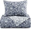 Twin/Twin XL Quilt Set-2 Pieces Soft Bedding Floral Reversible Coverlet | All by BLOOMHAVEN