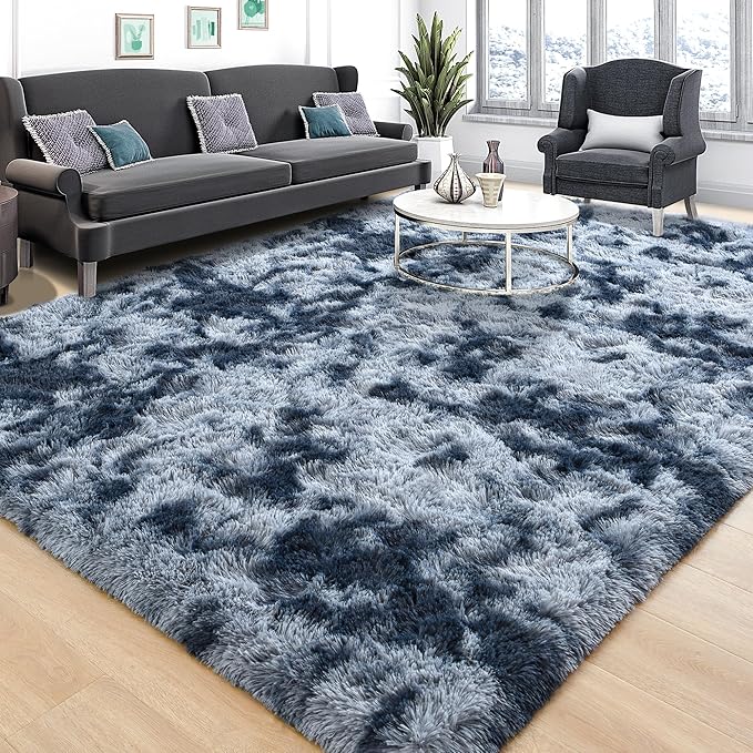 Soft Fluffy Rugs for Bedroom, 4x6 Area Rug for Living Room, Modern Shaggy Room by Tepook