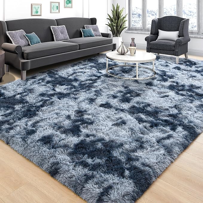 Fluffy Large Rugs for Living Room, 8x10 Area Rugs for Bedroom, Modern Shag Rug - Image 2