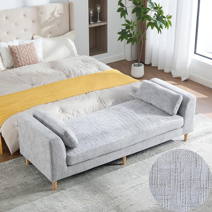 KEIKI 83.1" Upholstered End of Bed Bench by KEIKI
