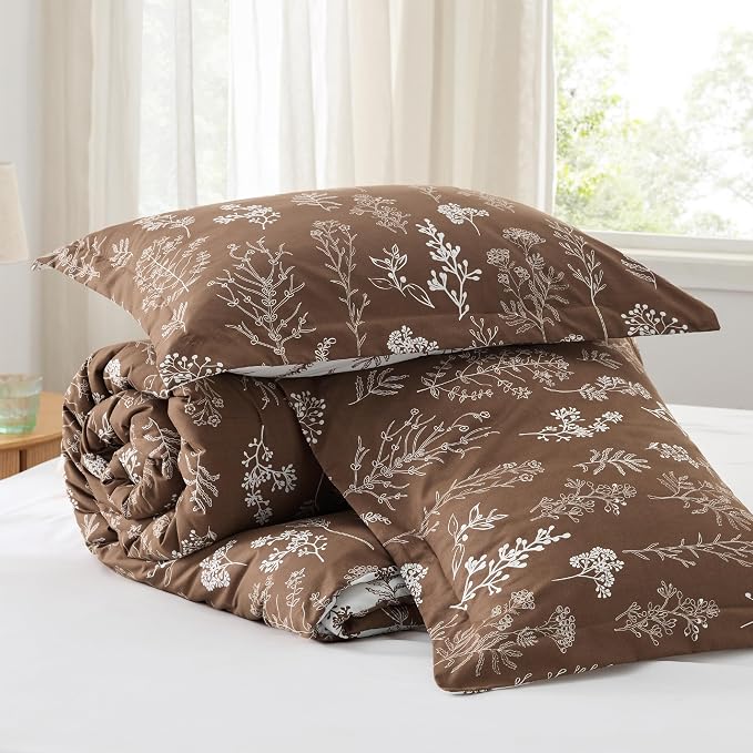Bedsure Dark Brown Twin/Twin XL Comforter Set - Image 7
