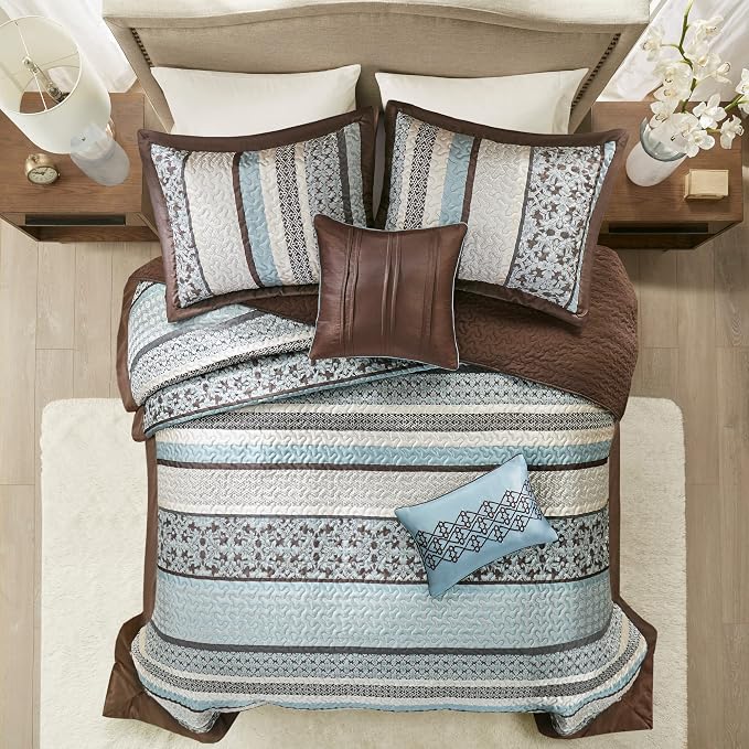 Madison Park Queen Quilt Bedding Set, Reversible Quilted Bedspread Set - Image 3