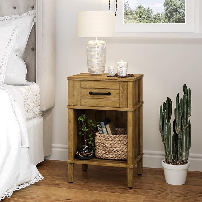 Small Brown Night Stand, Rustic End Table, Wood Nightstand - Image 7