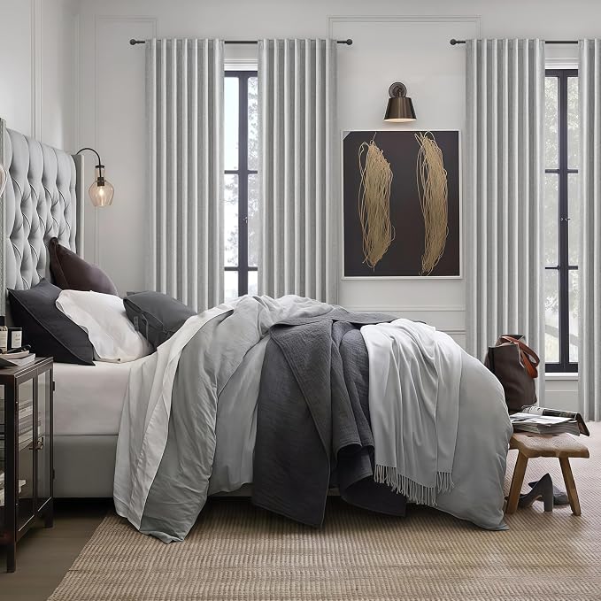 100 Inch Long Gray Blackout Curtains - Image 6