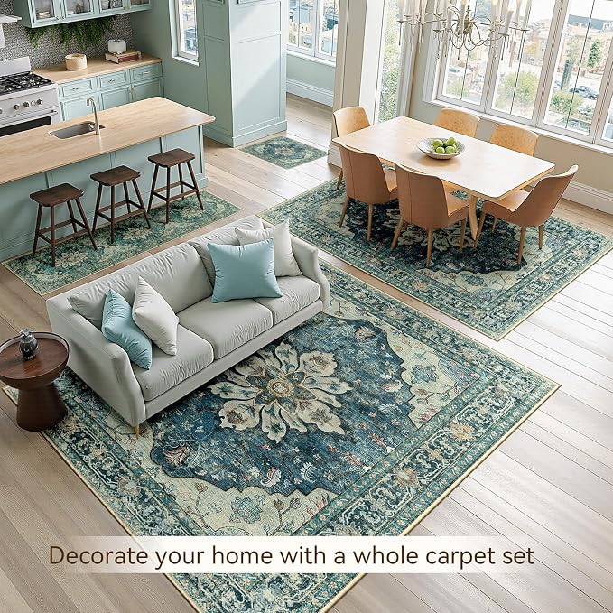 RELEANY Washable Area Rug, Runner 2'x6', Water Repellent, Pet Friendly - Image 4
