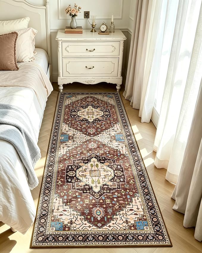 Macgace Washable Vintage Area Rug - Image 4