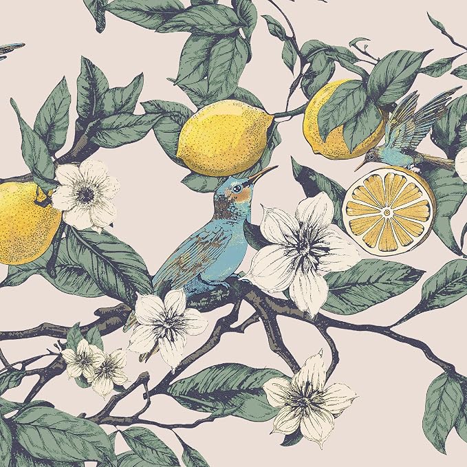 NICETOWN Vintage Curtains 84 Inches Long, Mid Century Illustration Style Lemon - Image 4