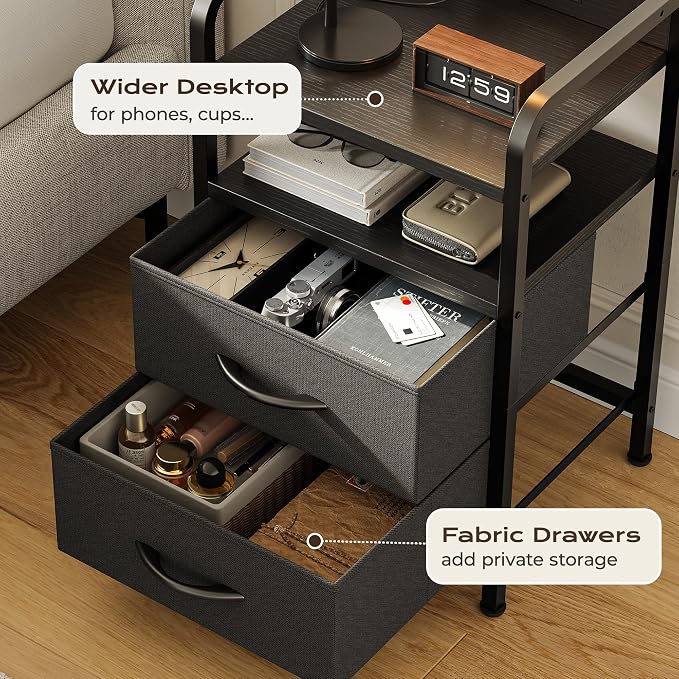 Huuger Nightstands Set of 2, Night Stand - Image 8