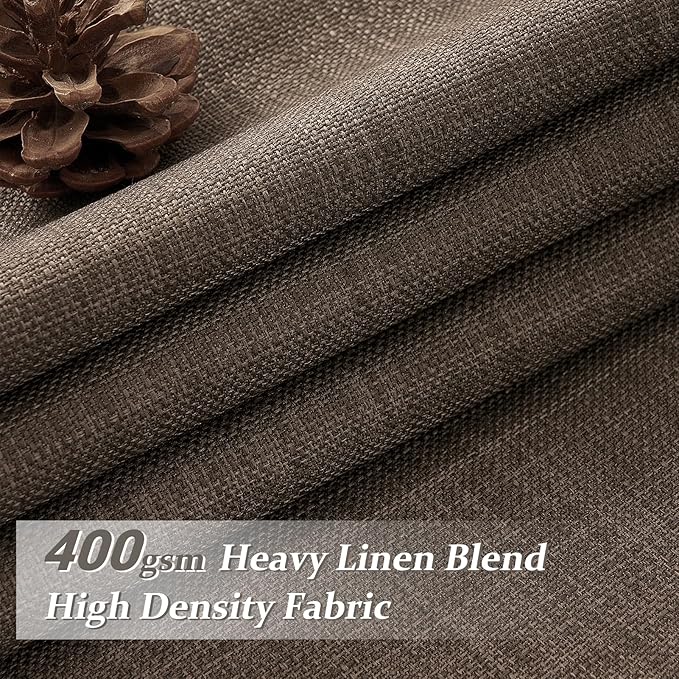Dark Brown 108 Inch Extra Long Floor to Length Curtains 2 Panels - Image 2