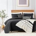 ROARINGWILD Black King Size Quilt Bedding Sets by ROARINGWILD