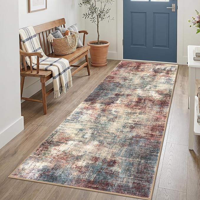 Abstract Runner Rug 3x7 Ft Washable Runners by iOhouze