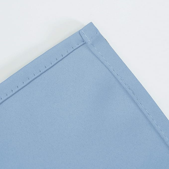 Sky Blue Thermal Blackout Curtains/42 x 72 Inch/Set of 2 Panels Room Darkening - Image 7