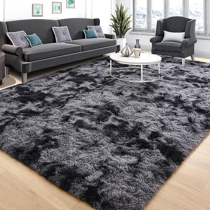 Soft Fluffy Rugs for Living Room, 5x8 Shaggy Area Rug for Bedroom, Modern Shag by Tepook