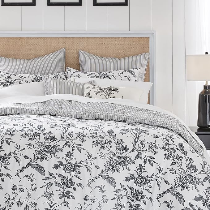 Laura Ashley - Queen Comforter Set, Soft & Reversible Cotton Bedding, Medium - Image 5
