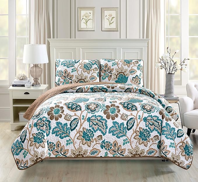 Fancy Collection 3pc Oversize Quilted Coverlet Bedspread Set New by Fancy+Linen