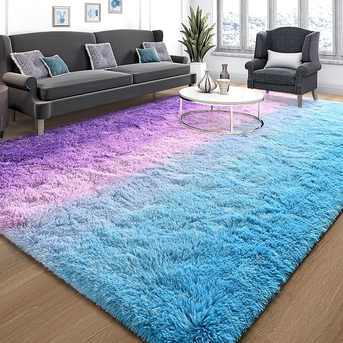 Soft Fluffy Rugs for Bedroom, 4x6 Area Rug for Living Room, Modern Shaggy Room by Tepook