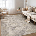 Nakagishi Boho 7x9 Area Rug Living Room Rugs Machine Washable Brown Grey | Soft by NakagishiAreaRug