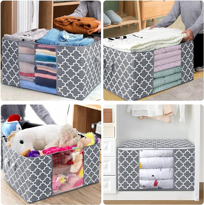 Storage Bags 100L 3Pack Clothes Organization and Storage Containers | Large - Image 7
