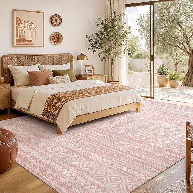 Nakagishi Area Rug Living Room Rugs: 7x9 Large Soft Machine Washable Boho - Image 6
