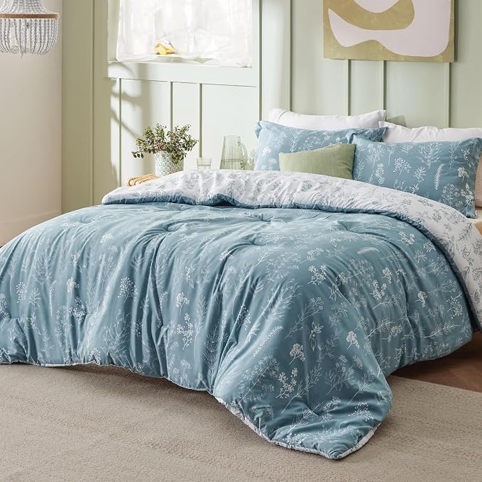 Bedsure Mineral Blue Queen Comforter Set - Image 2
