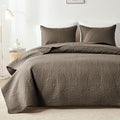 akkialla 118"x106" Mocha Brown California King Quilt Set, Oversized by akkialla