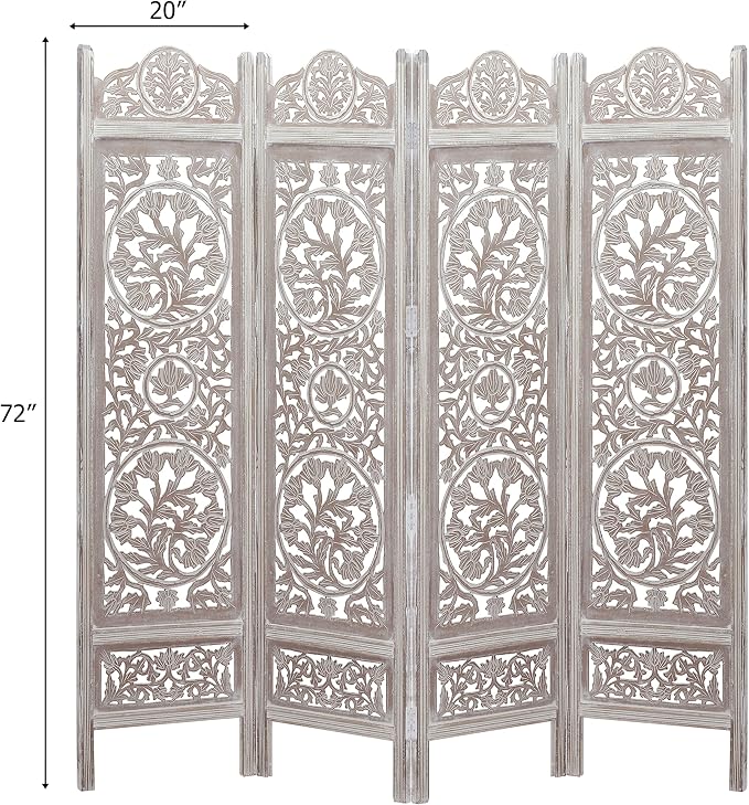 COTTON CRAFT Room Divider Wood Screen - Image 2