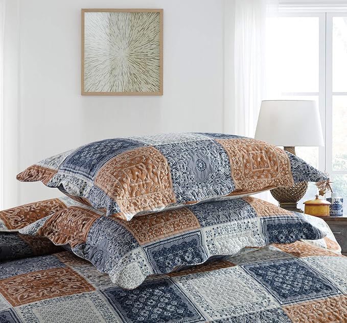 3-Piece Queen Quilt Sets with Shams Oversized Bedding Bedspread Reversible - Image 5
